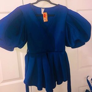 Royal blue blouse